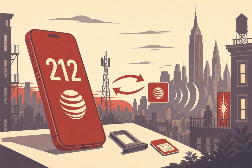 212 Area Code Phone Number with AT&T Wireless