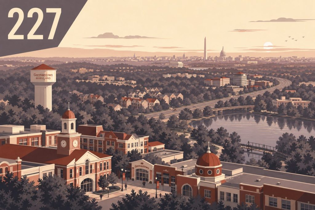 Area Code 227: Germantown, Maryland Coverage & History