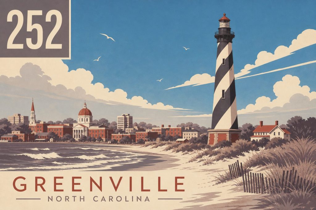 Area Code 252: Greenville, North Carolina Coverage & History