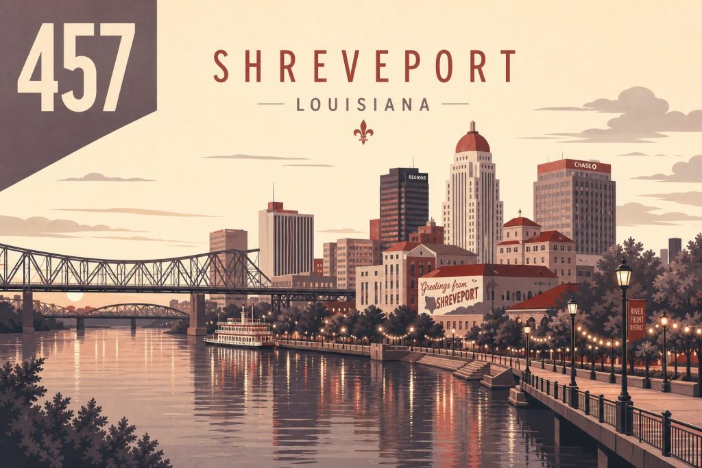 Area Code 457: Shreveport, Louisiana Coverage & History