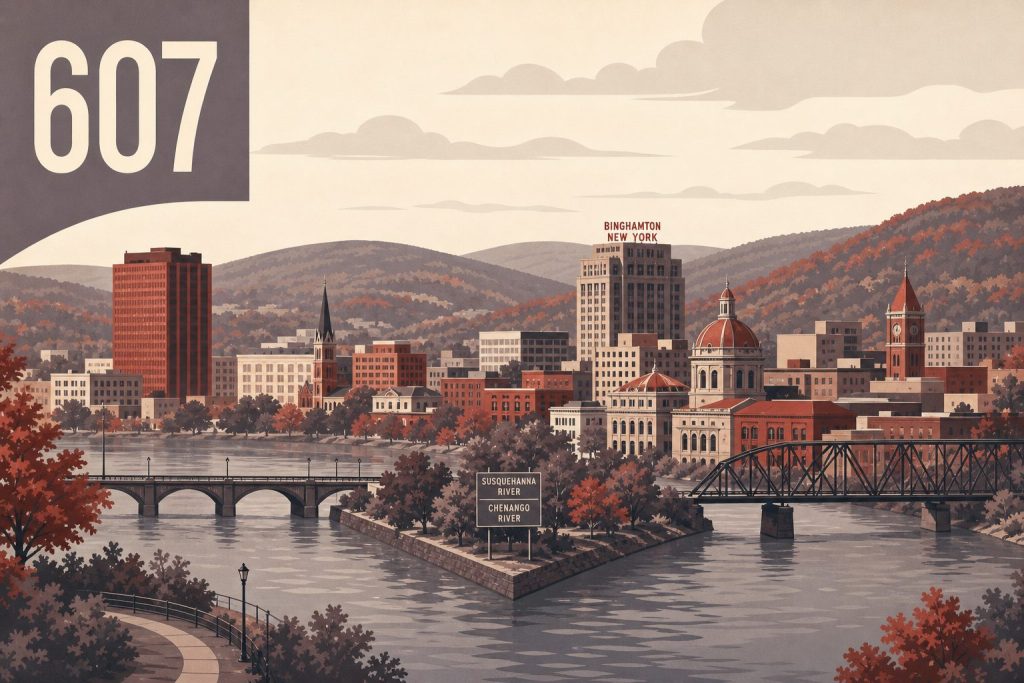 Area Code 607: Binghamton, New York Coverage & History