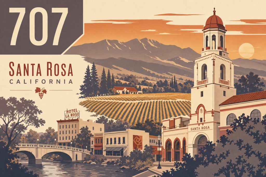 Area Code 707: Santa Rosa, California Coverage & History