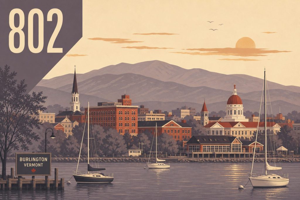 Area Code 802: Burlington, Vermont Coverage & History