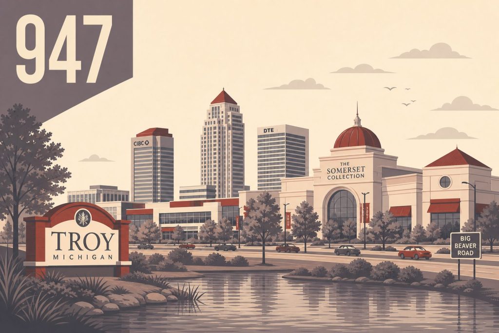 Area Code 947: Troy, Michigan Coverage & History